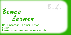 bence lerner business card